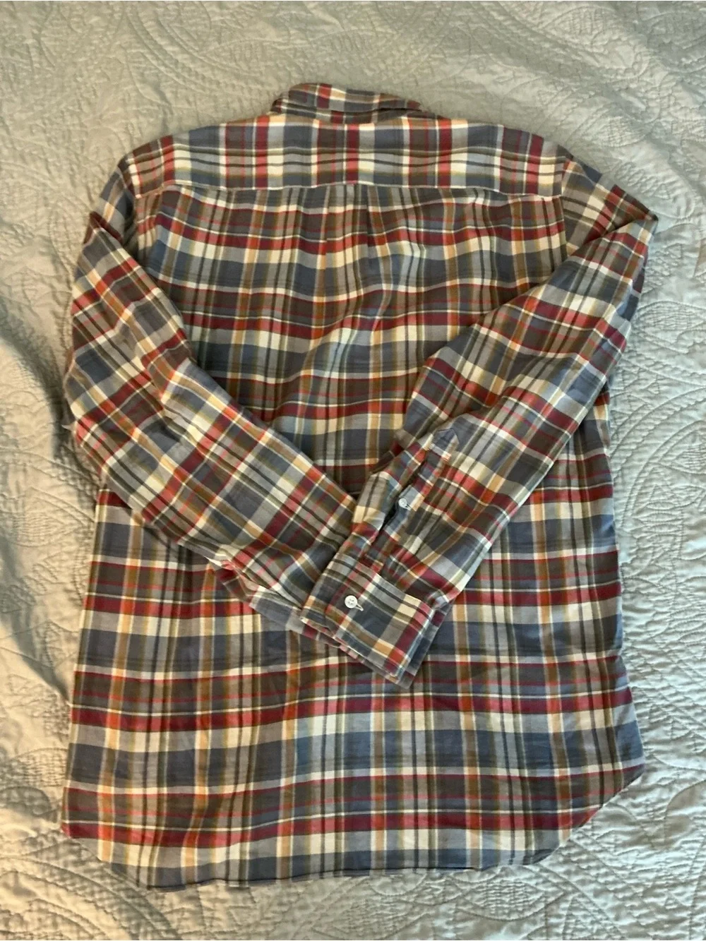 J. Crew Men's Plaid Button-Down Shirt in Blue, Red, Brown, Cream